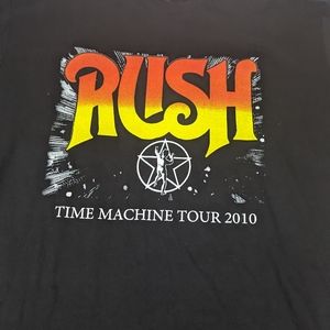 Rush 2010 Time Machine Concert Tee Logo in Front; Tour City/States…